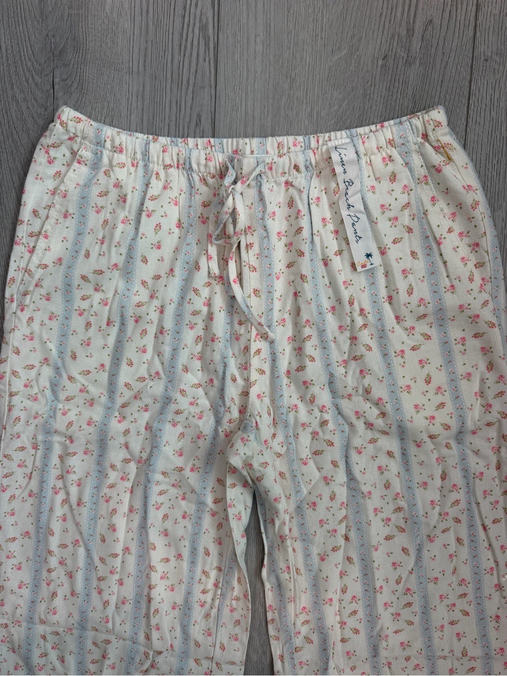 Light Cream Floral Lounge Pants - Picture 3 of 3